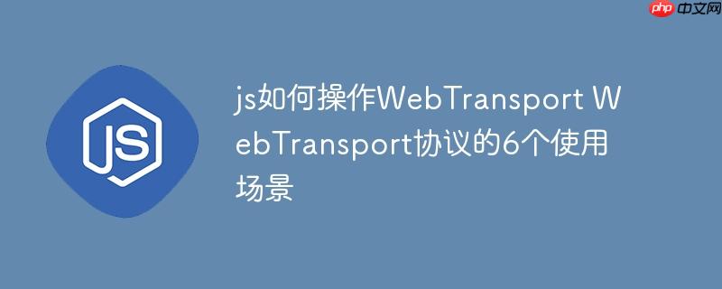 js如何操作WebTransport WebTransport协议的6个使用场景