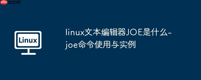 linux文本编辑器JOE是什么-joe命令使用与实例-小浪学习网