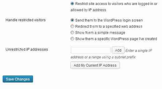 如何限制 IP 或登录用户访问 WordPress 网站-小浪学习网