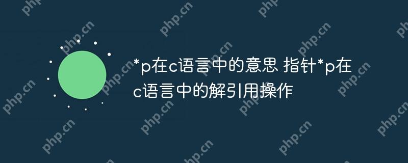 *p在c语言中的意思 指针*p在c语言中的解引用操作-小浪学习网