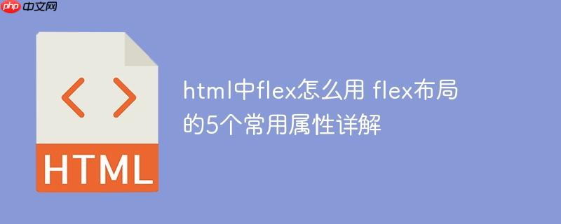 html中flex怎么用 flex布局的5个常用属性详解-小浪学习网