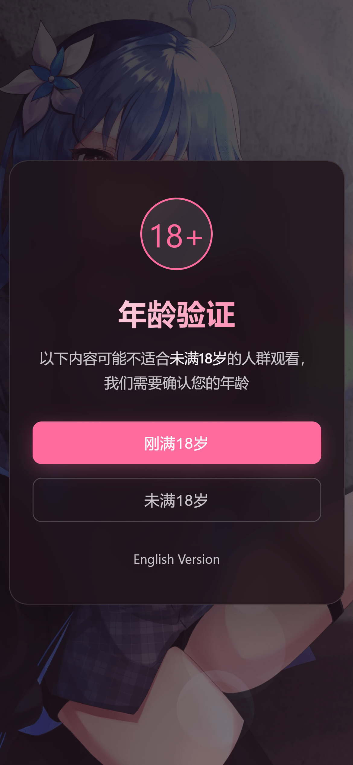 年龄验证恶搞页源码-小浪学习网