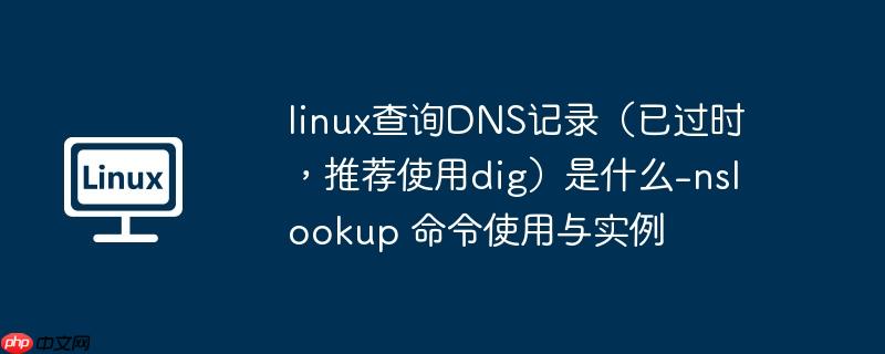 linux查询DNS记录（已过时，推荐使用dig）是什么-nslookup 命令使用与实例-小浪学习网