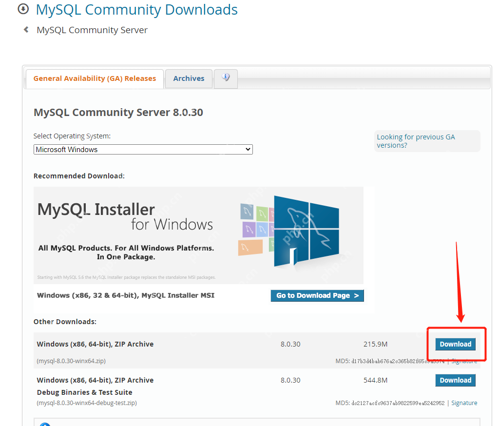 windows安装MYSQL windows安装MYSQL