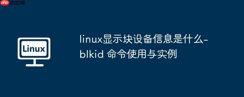 linux显示块设备信息是什么-blkid 命令使用与实例-小浪学习网