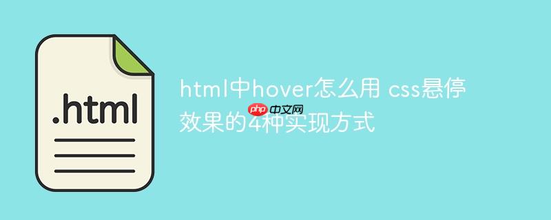 html中hover怎么用 css悬停效果的4种实现方式-小浪学习网