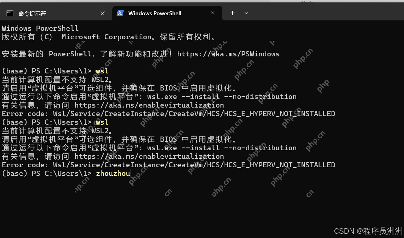 已解决 WSL / WSL2 请启用虚拟机平台 Windows 功能并确保在 BIOS 中启用虚拟化问题-小浪学习网