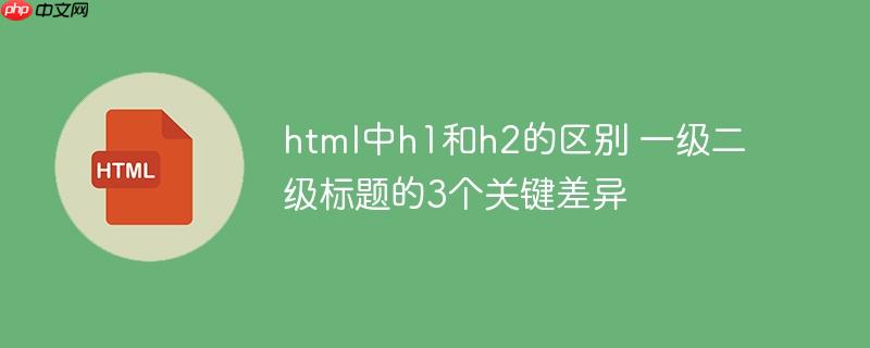 html中h1和h2的区别 一级二级标题的3个关键差异-小浪学习网