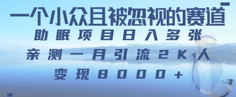 一个被严重低估的赛道，卖助眠教程日入三位数以上-小浪学习网