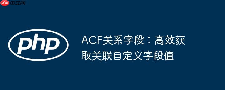 ACF关系字段：高效获取关联自定义字段值-小浪学习网