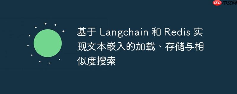 基于 Langchain 和 Redis 实现文本嵌入的加载、存储与相似度搜索-小浪学习网