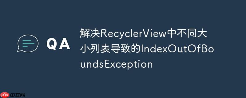解决RecyclerView中不同大小列表导致的IndexOutOfBoundsException-小浪学习网