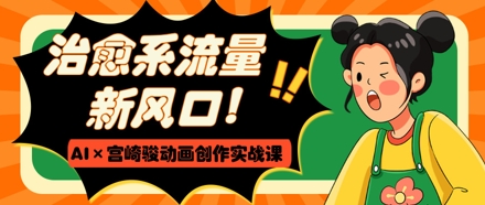 治愈系流量新风口，AI+宫崎骏动画创作实战课，从0到1打造爆款视频-小浪学习网