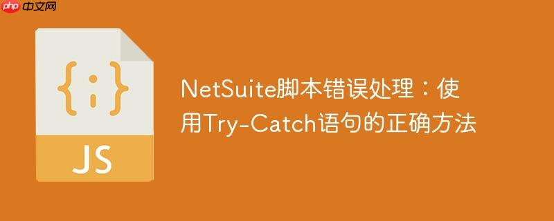 NetSuite脚本错误处理：使用Try-Catch语句的正确方法-小浪学习网