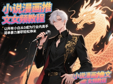 小说漫画推文女频教程，让所有小白从0成为行业内高手，简单暴力兼职轻松挣米-小浪学习网