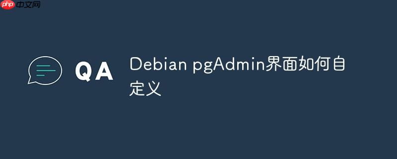 Debian pgAdmin界面如何自定义-小浪学习网